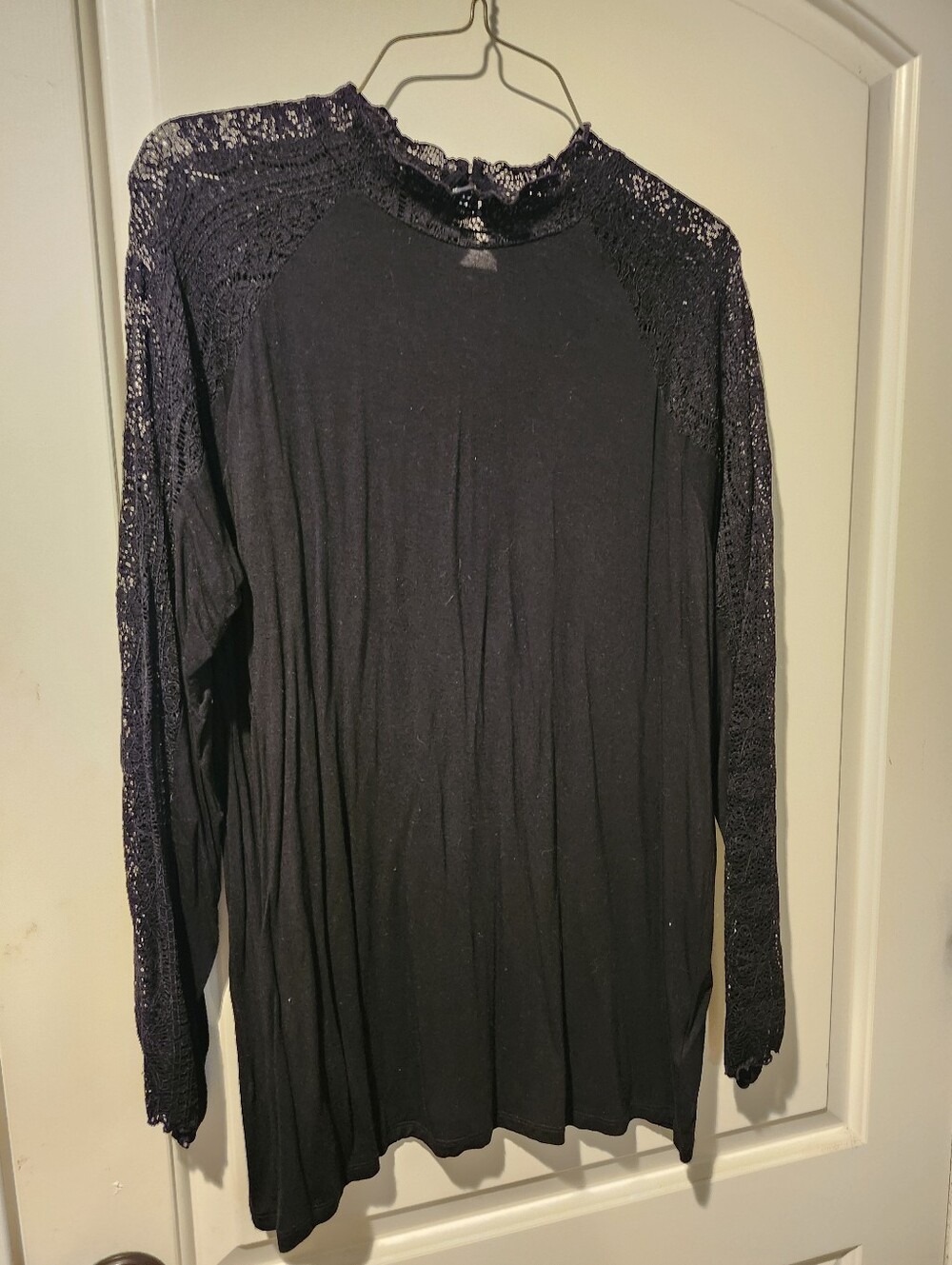 Torrid Lace Sleeved Collared Shirt, Size 0